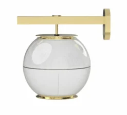 Applique*Tato Italia Applique murale, Doppio Vetro, , L24cm, H34cm - Laiton, transparent