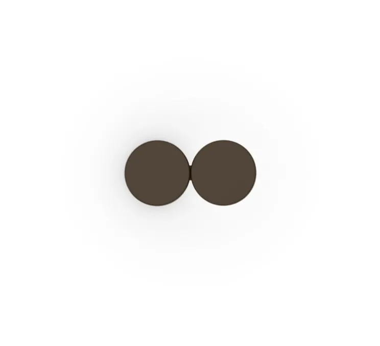 Applique murale, DOT 2.0, bronze, LED, dim, 2700K, 420 lm, L15cm, H7,5cm - Wever&Ducré