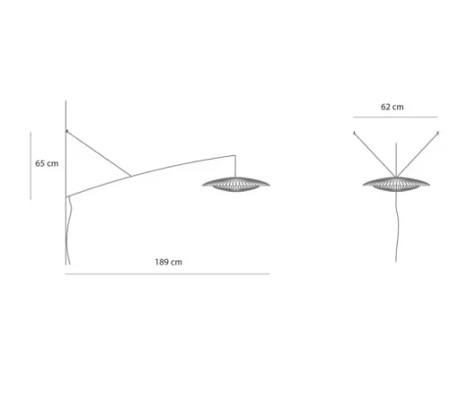 Applique murale déportée, Diva perché petit modèle, blanc, L62cm, H65cm - Celine Wright