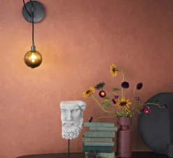 Applique*SkLO Studio Applique murale, Drape Arm 1, , Ø11cm, H23cm - Olive, Noir oxydé