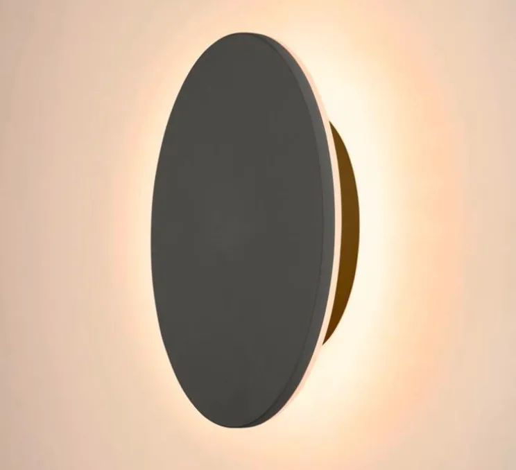 Applique murale, D-Ring M, noir, IP65, LED, dim, 2700-3000K, 1260-1360 lm, Ø25cm, H25cm - SLV