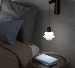 Applique*Bover Applique murale, Drop A/01, , LED, 2700K, 345 lm, L8,5cm, H37,5cm - verre blanc givré