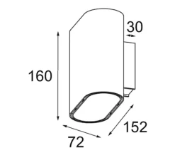Applique*Modular Applique murale, Duell Up/Down 2x, , LED, 2700K, 537lm, L15,2cm, H16cm - noir