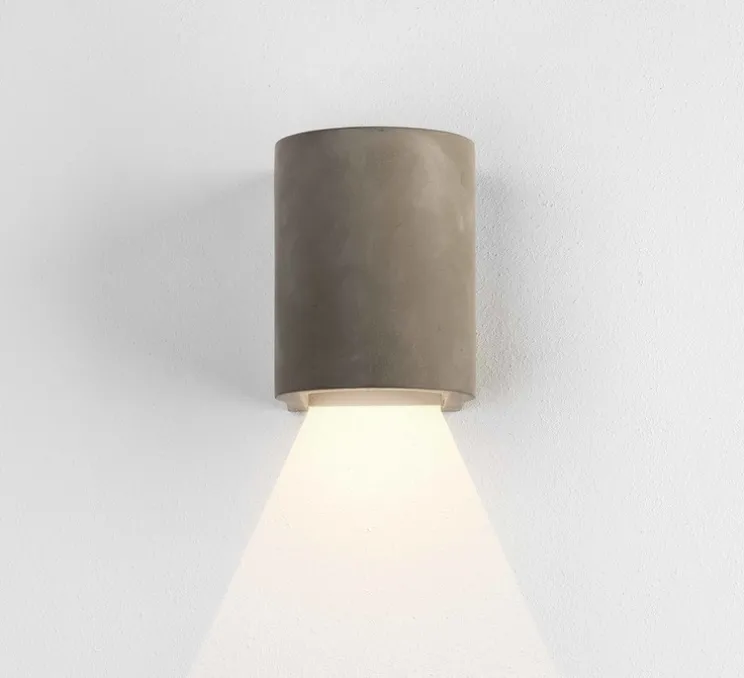 Applique murale, Dunbar 120 Led, béton mat, IP65, LED, 3000k, 60 lm, L9,4cm, H12cm - Astro