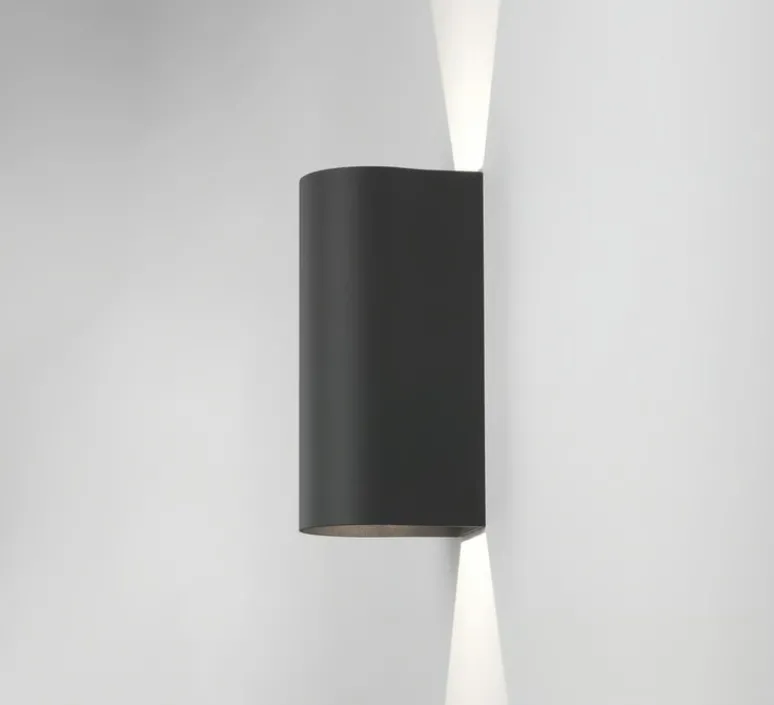 Applique*Astro Applique murale, Dunbar 255, texturé, IP65, LED, 3000K, 302lm, L10,4cm, H25,5cm - noir