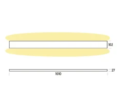 Applique*ONOK Applique murale, Duo, , LED, 2700K, 3000 lm, L101cm, H10,2cm - noir satiné