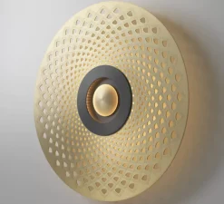 Applique murale, Earth Mandala XS, laiton satiné, graphite satiné, LED, Ø33cm, Hcm - CVL