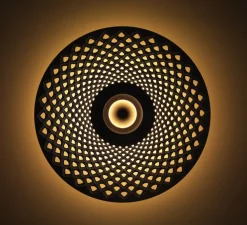 Applique murale, Earth Mandala XS, laiton satiné, graphite satiné, LED, Ø33cm, Hcm - CVL