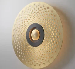 Applique murale, Earth Mandala 440, laiton satiné, graphite satiné, LED, Ø44cm, H44cm - CVL