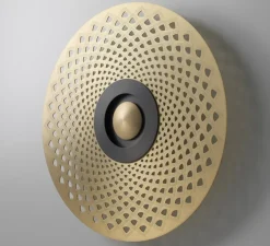 Applique murale, Earth Mandala 440, laiton satiné, graphite satiné, LED, Ø44cm, H44cm - CVL