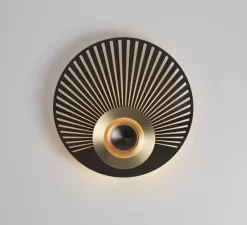 Applique*CVL Applique murale, Earth Radian, , LED, 2700K, 1080 lm, L35cm, H35cm - graphite satiné, laiton satiné