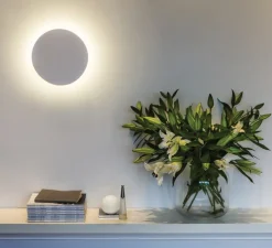 Applique murale, Eclipse Round 250 Led, plâtre, LED, 2700k, 386 lm, L25cm, H25cm - Astro