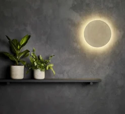 Applique murale, Eclipse Round 300 Led, béton mat, IP44, LED, 3000k, 597 lm, L30cm, H30cm - Astro