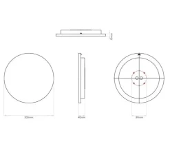 Applique murale, Eclipse Round 300 Led, béton mat, IP44, LED, 3000k, 597 lm, L30cm, H30cm - Astro