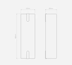 Applique murale, Elba 400, Tissu mastic, L12,5cm, H40cm - Astro