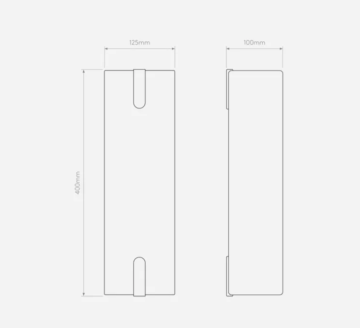 Applique murale, Elba 400, Tissu mastic, L12,5cm, H40cm - Astro