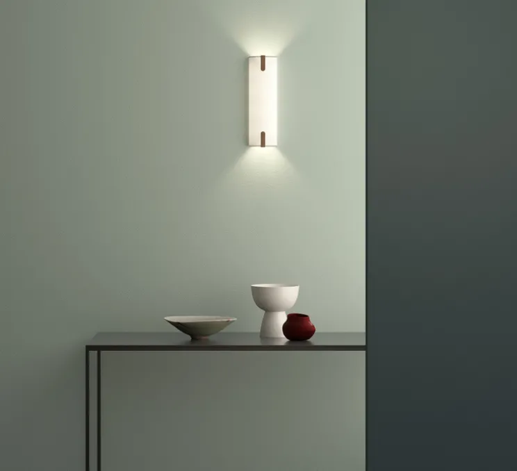 Applique murale, Elba 400, tissu blanc, L12,5cm, H40cm - Astro