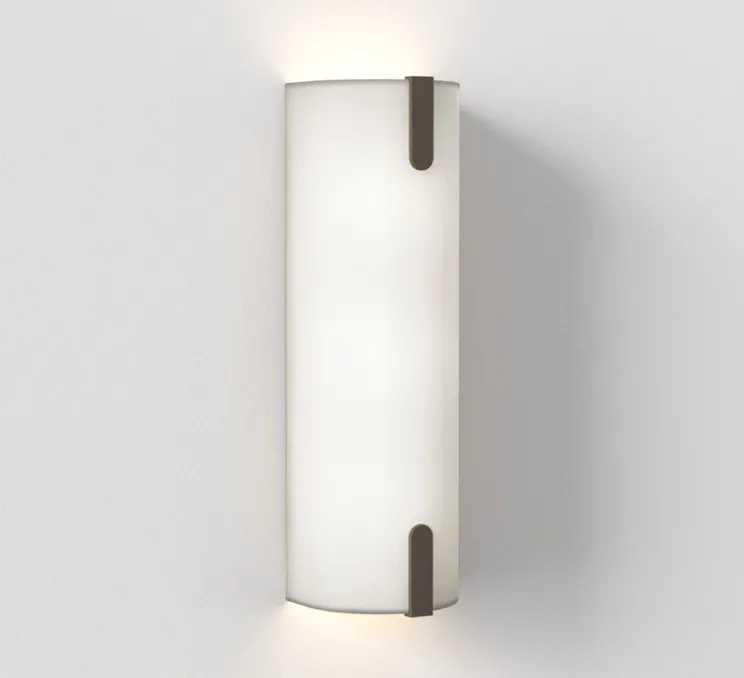 Applique murale, Elba 400, tissu blanc, L12,5cm, H40cm - Astro