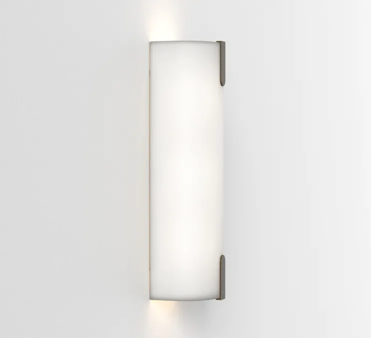 Applique murale, Elba 400, tissu blanc, L12,5cm, H40cm - Astro