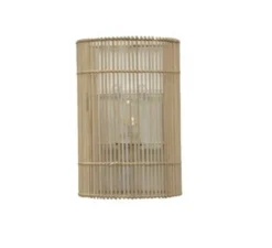 Applique murale, Elly A, bambou naturel, Ø20cm, H31cm - Ay Illuminate