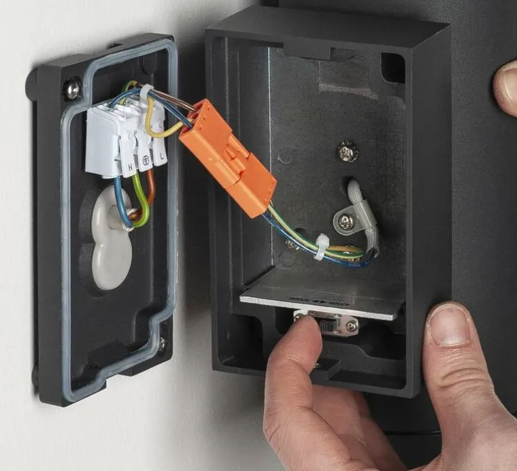 Applique murale, Enola M, noir, IP65, LED, dim, 3000-4000K, 1900 lm, L10cm, H23cm - SLV