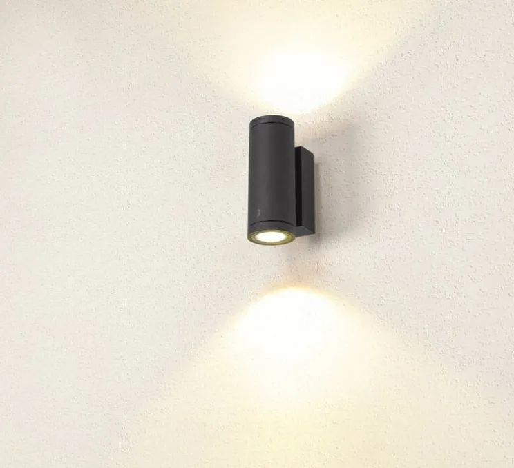 Applique murale, Enola S, noir, IP65, LED, dim, 3000-4000K, 700 lm, L6,8cm, H18cm - SLV