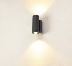 Applique murale, Enola S, noir, IP65, LED, dim, 3000-4000K, 700 lm, L6,8cm, H18cm - SLV