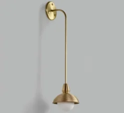 Applique*Bert frank Applique murale, Eos, , IP44, Ø19cm, H70cm - Bert franck laiton brossé