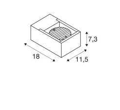 Applique murale, Eskina Frame, anthracite, IP65, LED, dim, 3000-4000K, 1200 lm, L11,5cm, H7,3cm - SLV