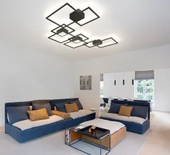 Applique|Plafonnier & Spot*Wever&Ducré Applique murale et plafonnier, Venn 2.0, , carré blanc,led, 2700K, L72,4cm, P72,4cm - noir