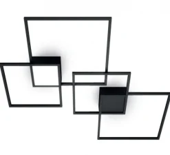 Applique|Plafonnier & Spot*Wever&Ducré Applique murale et plafonnier, Venn 2.0, , carré blanc,led, 2700K, L72,4cm, P72,4cm - noir