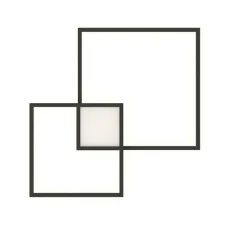 Applique|Plafonnier & Spot*Wever&Ducré Applique murale et plafonnier, Venn 2.0, , carré blanc,led, 2700K, L72,4cm, P72,4cm - noir