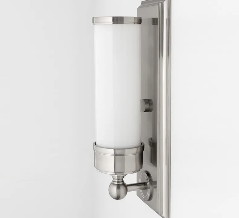 Applique*Hudson Valley Lighting Applique murale, Everett, , IP44,L12,1cm, H36,2cm - Hudson Valley nickel poli