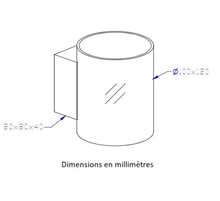 Applique murale, Evoke S, anthracite, Ø10cm, H12cm - Herstal