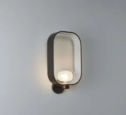 Applique*Tooy Applique murale, Filipa 555.41, , IP40, L28cm, H49cm - noir, gris