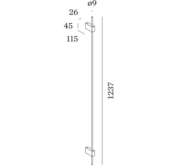 Applique murale, Finlin 3.0, noir, LED, 2700K, 700lm, L123,7cm, H2,6cm - Wever & Ducré