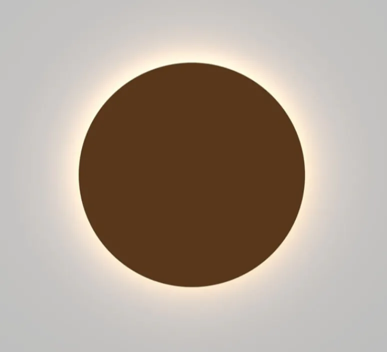 Applique*Doxis Applique murale, Flat Iron Round 640, , LED, 2700K, 4000 lm, Ø64cm, H6,5cm - corten