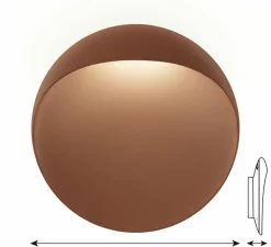 Applique*Louis Poulsen Applique murale, Flindt, , LED, dim, 2700K, 680 lm, L40cm, P40cm - corten