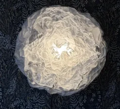 Applique murale, Florelle, blanc, Ø40cm, H20cm - And Creation