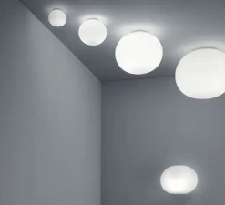 Applique murale, Flos Mini Glo Ball, Mirror, blanc,IP40, Ø11,2cm, P8,5cm - FLOS