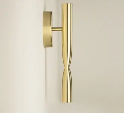 Applique*Estiluz Applique murale, Flow, A-3730, , LED, 2700k, 565 lm, L11,6cm, H32cm - or satiné