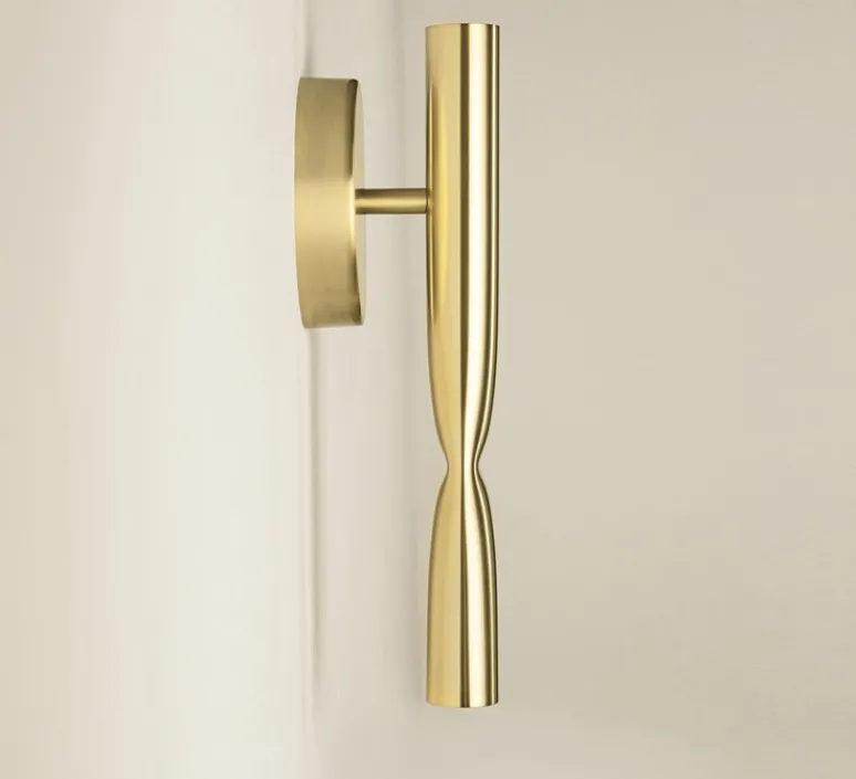 Applique*Estiluz Applique murale, Flow, A-3730, , LED, 2700k, 565 lm, L11,6cm, H32cm - or satiné