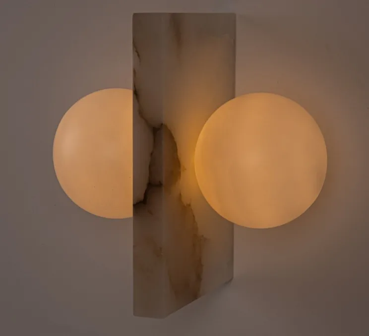 Applique murale, Flugi, Albâtre, L32cm, H30cm - Simone & Marcel