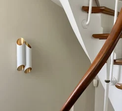 Applique*Gong Applique murale, Flute Twin L, , L16cm, H36cm - blanc