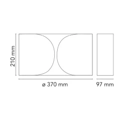 Applique murale, Foglio, chromé, L37cm, H21cm - Flos