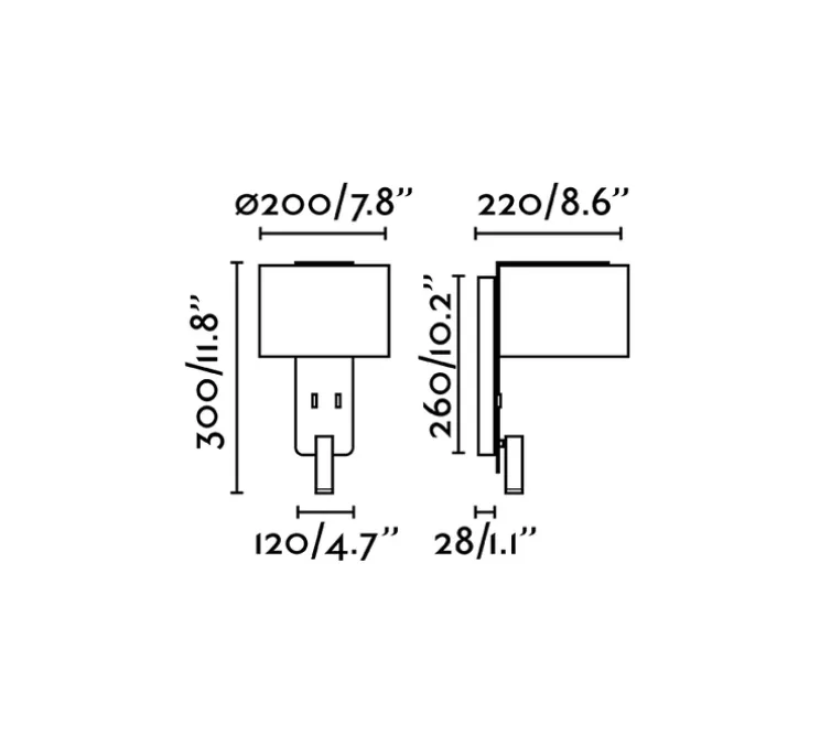 Applique murale, Fold, liseuse, blanc, LED, 2700K, 200lm, L20cm, H30cm - FARO