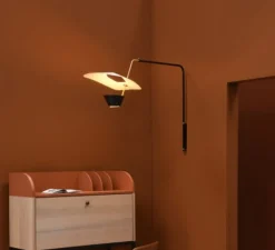 Applique*Sammode Applique murale, G25, dimmable, , Ø83cm, H164cm - Pierre Guariche noir et blanc