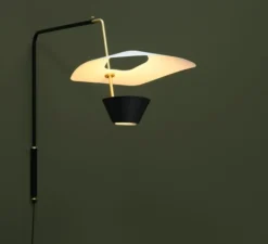 Applique*Sammode Applique murale, G25, dimmable, , Ø83cm, H164cm - Pierre Guariche noir et blanc