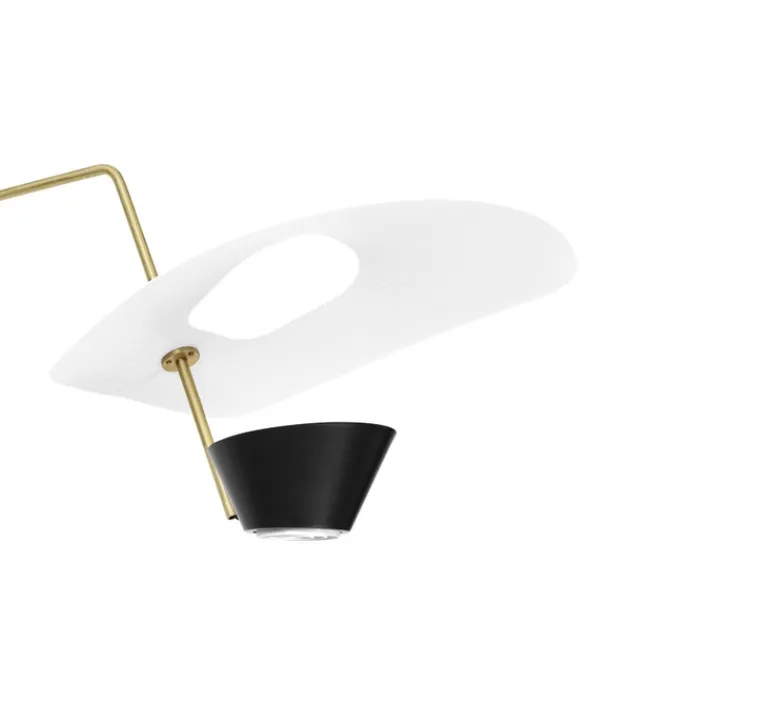 Applique*Sammode Applique murale, G25, dimmable, , Ø83cm, H164cm - Pierre Guariche noir et blanc