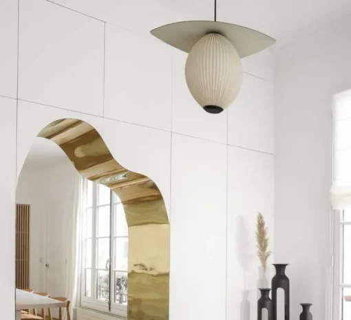 Applique*Sammode Applique murale, G25, dimmable, , Ø83cm, H164cm - Pierre Guariche noir et blanc
